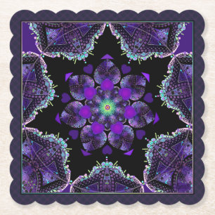 Lila Schirm und Herz .7 Untersetzer