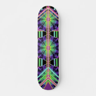Lila Schirm- und Herzskateboard Skateboard