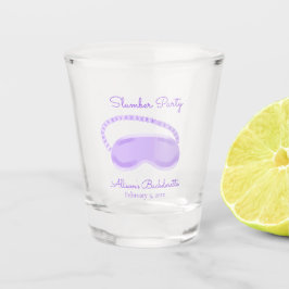 Lila Schlafmaske Bachelorette Slumber Party Schnapsglas