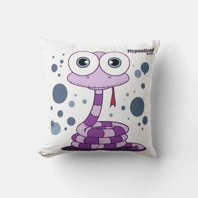 Lila Schlangen-Polyesterthrow-Kissen 16" x 16" Kissen (Vorderseite)