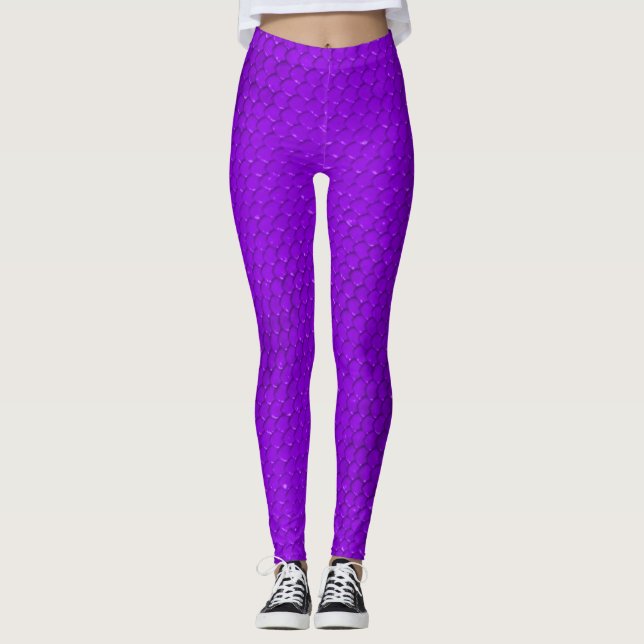 lila Schlangenhaut Leggings (Vorderseite)