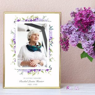 Lila-Schleier-Girlande In Loving Memory Foto Poster