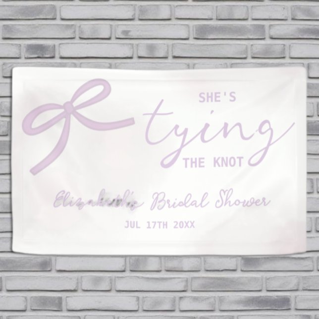 Lila Schleife Wasserfarbe Junggesellinnenabschied Banner (Von Creator hochgeladen)