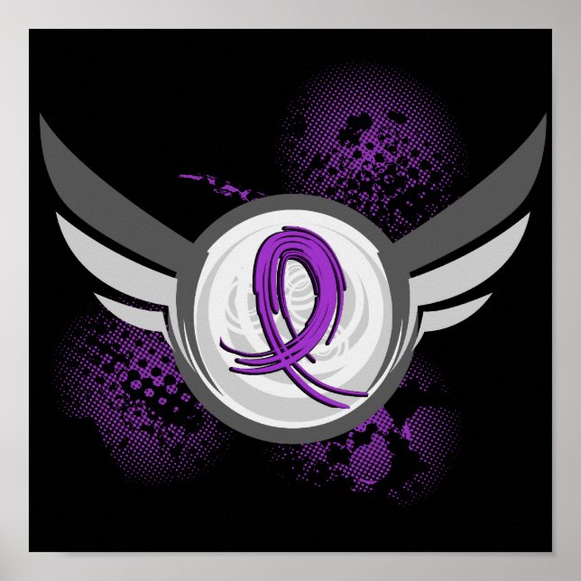 Lila Schleimhaut und Flügel zystische Fibrose Poster (Vorne)