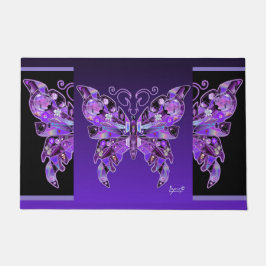 Lila Schmetterling 31 Fußmatte