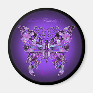 Lila Schmetterling 31 Magnet