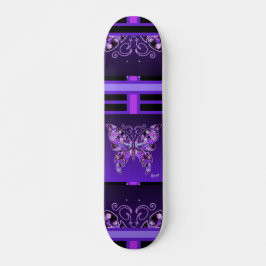 Lila Schmetterling 31 Skateboard