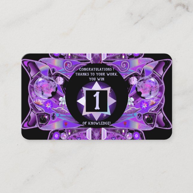 lila Schmetterling 31 Visitenkarte (Vorderseite)