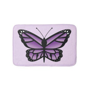 Lila Schmetterling Badematte