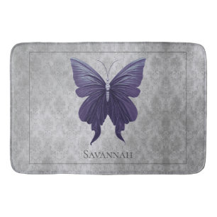Lila Schmetterling Badematte
