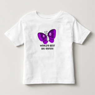 Lila Schmetterling Bestes großes Schwester-Toddler Kleinkind T-shirt