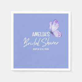 Lila Schmetterling-Brautparty Serviette