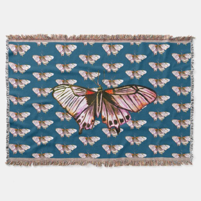 Lila Schmetterling Decke (Vorderseite)