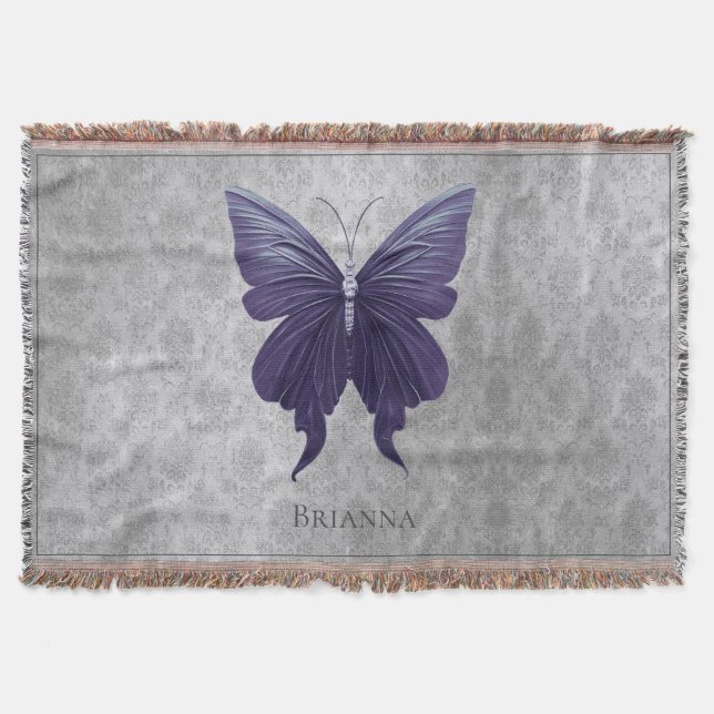 Lila Schmetterling Decke (Vorderseite)
