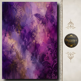 Lila-Schmetterling-Decoupage-Damaskus-Abstrakte Ku Seidenpapier