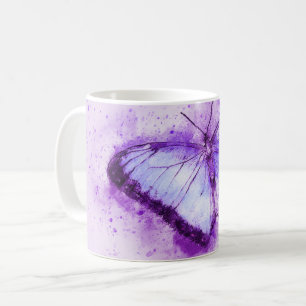 Lila Schmetterling Kaffeetasse