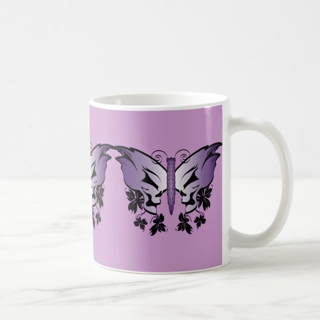 Lila Schmetterling Kaffeetasse (Rechts)