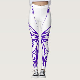 Lila Schmetterling Leggings