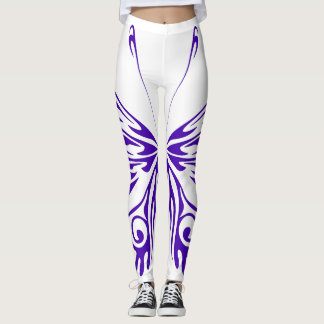 Lila Schmetterling Leggings