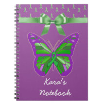 Lila Schmetterling mit Lyme Green Ribbon