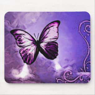Lila Schmetterling Mousepad