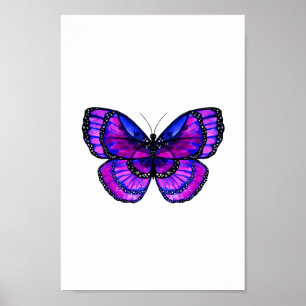 Lila Schmetterling Poster