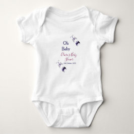 Lila Schmetterling Rosa Babydusche - Baby modern Strampler