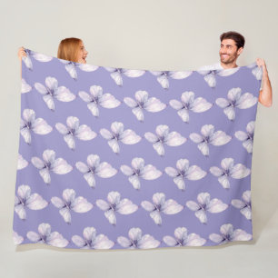 Lila Schmetterlinge Fleecedecke