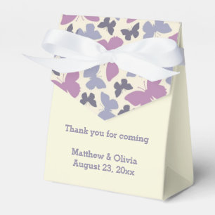 Lila Schmetterlinge Gastgeschenk Hochzeit Box Geschenkschachtel