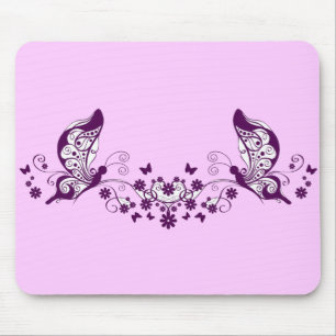 Lila Schmetterlinge Mousepad
