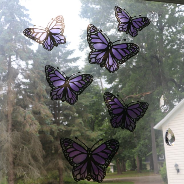 Lila Schmetterlinge Schmetterling Violett Naturlie Fensteraufkleber (Von Creator hochgeladen)