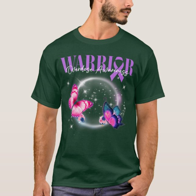lila Schmetterlinge T-Shirt (Vorderseite)
