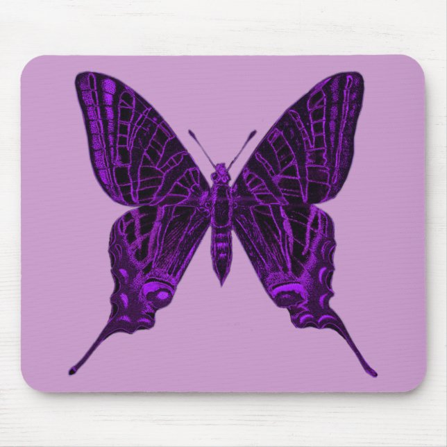 Lila-Schmetterlings-Mauspad Mousepad (Vorne)