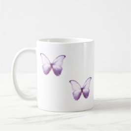 Lila-Schmetterlings-Tasse Kaffeetasse