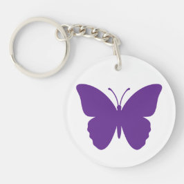 Lila Schmetterlingsdesign Schlüsselanhänger