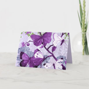 Lila Schmetterlingskarte Karte
