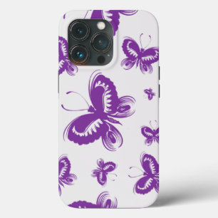Lila Schmetterlingsmuster Case-Mate iPhone Hülle