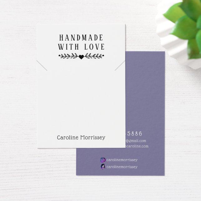 Lila Schmuckkarte (Schreibtisch)