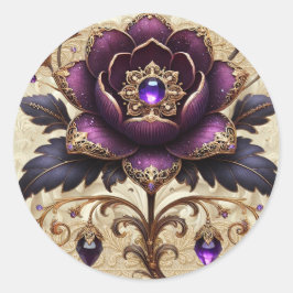 Lila Schmucksticker Runder Aufkleber