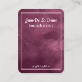 Lila Schmucktöne von White Print Telefonnummerkarte