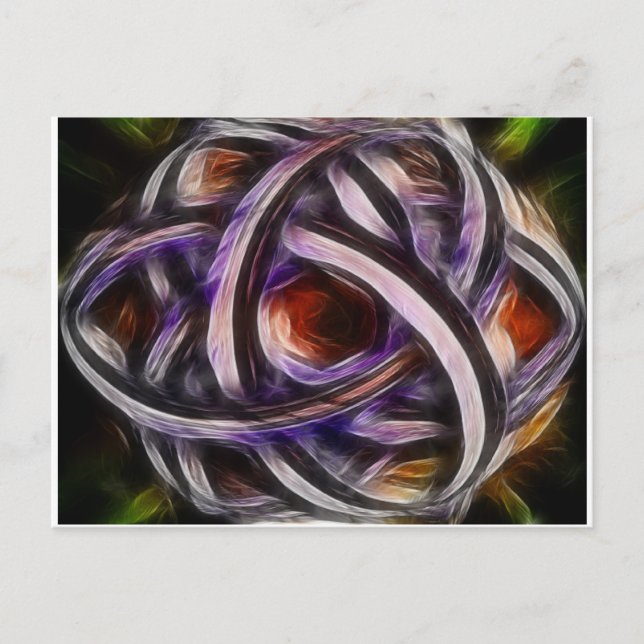 Lila Schmutz Triquetra Postkarte (Vorderseite)