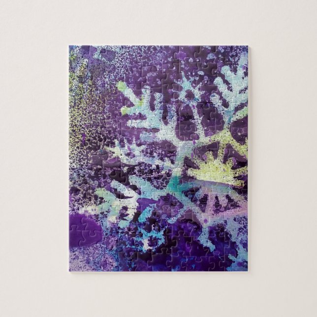 Lila Schnee Puzzle (Vertikal)