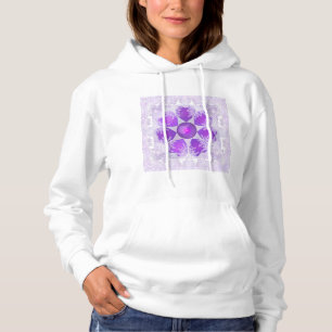 Lila Schneeflocke Hoodie
