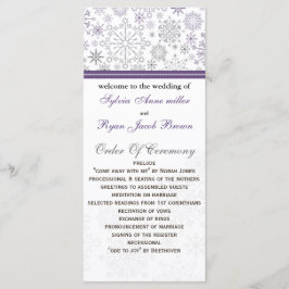 lila Schneeflocken-Mod-WinterWedding-Programm Programm