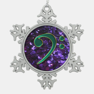 Lila Schneeflocken Zinn-Ornament