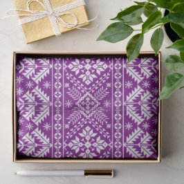 Lila Schneeglöckchen & Florale Fair Isle Weihnacht Seidenpapier