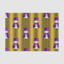 Lila Schneemann zu Weihnachten