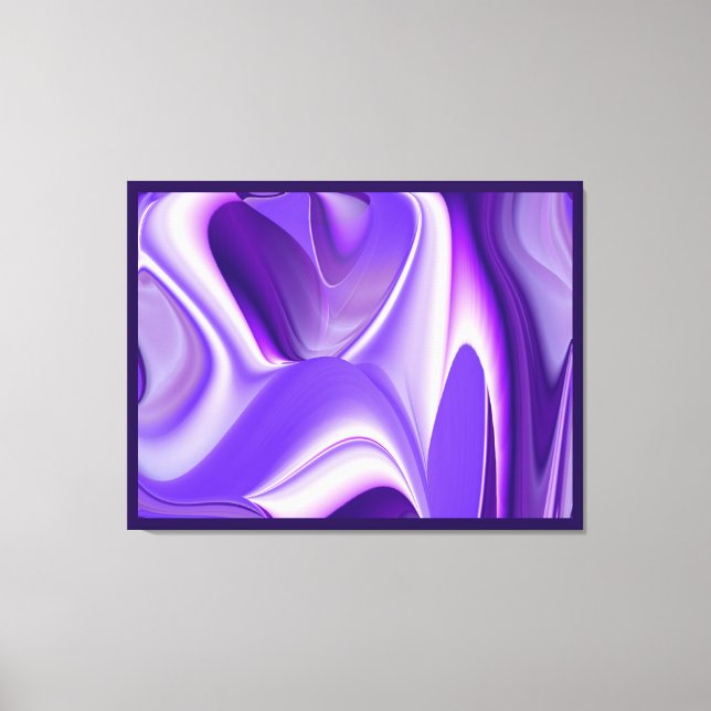 Lila Schneeträume, Abstrakte Fantasy Rainbow Art Leinwanddruck (Vorderseite)