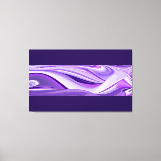 Lila Schneeträume, Abstrakte Fantasy Rainbow Art Leinwanddruck (Vorderseite)