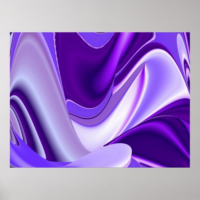 Lila Schneeträume, Abstrakte Fantasy Rainbow Art Poster (Vorne)